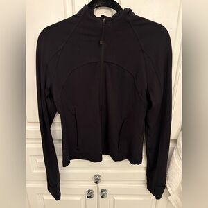 lululemon Define Cropped Nulu Black Jacket size 12